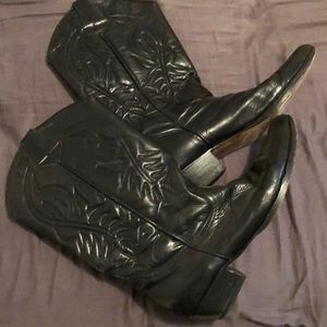 Soft leather cowgirl boots